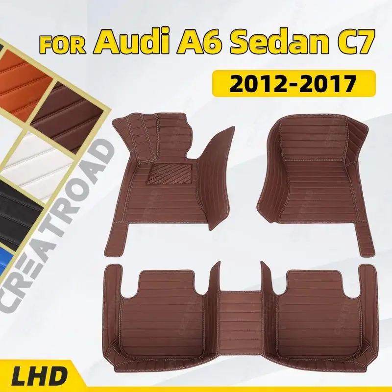 

Custom Car floor mats for AUDI A6 C7 Sedan 2012 2013 2014 2015 2016 2017 auto foot Pads automobile cover interior accessoies