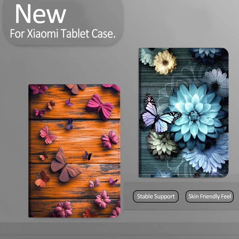 

Blue Flower Butterfly Pattern Gift Tablet Case For Xiaomi Redmi Mini Pad SE K 2 4 5 6 7 8 2023 2025 11 8.8 11.2 10.1 Pro