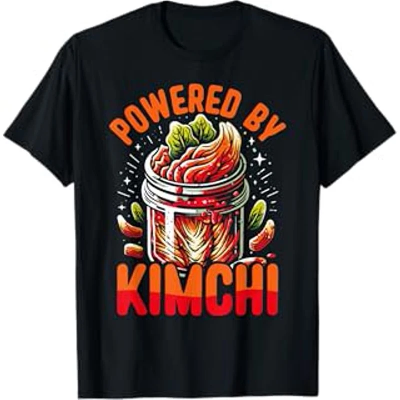 Hot Sale Korea Kimchi 3d Print T-Shirt Mannen Vrouwen Ronde Hals Korte Mouw Mode Unisex Casual Tops Zwarte Kwaliteit Tshirt