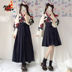 Japanese Kimono Sakura Girl Japanese Style Floral Print Vintage Dress Woman Oriental Camellia Love Costume Haori Yukata Asian Cl
