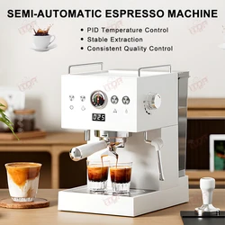 Cafetera Espresso para el hogar, máquina de café de 58mm, 15bar, capuchino, Latte, espuma de leche, 1300W