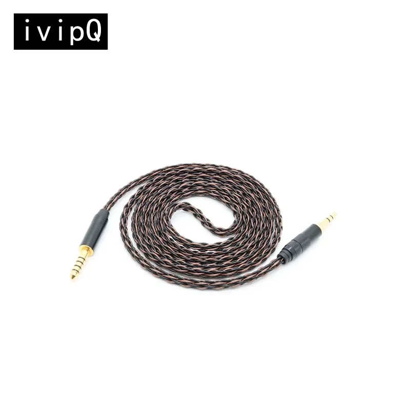 

ivipQ HiFi 6N OCC+OCC Silver Plating 3.5mm Male to 3.5mm Male Aux Cable for Dioko MK4 IEM Headphone Audio CableForAmplifierDAPDA