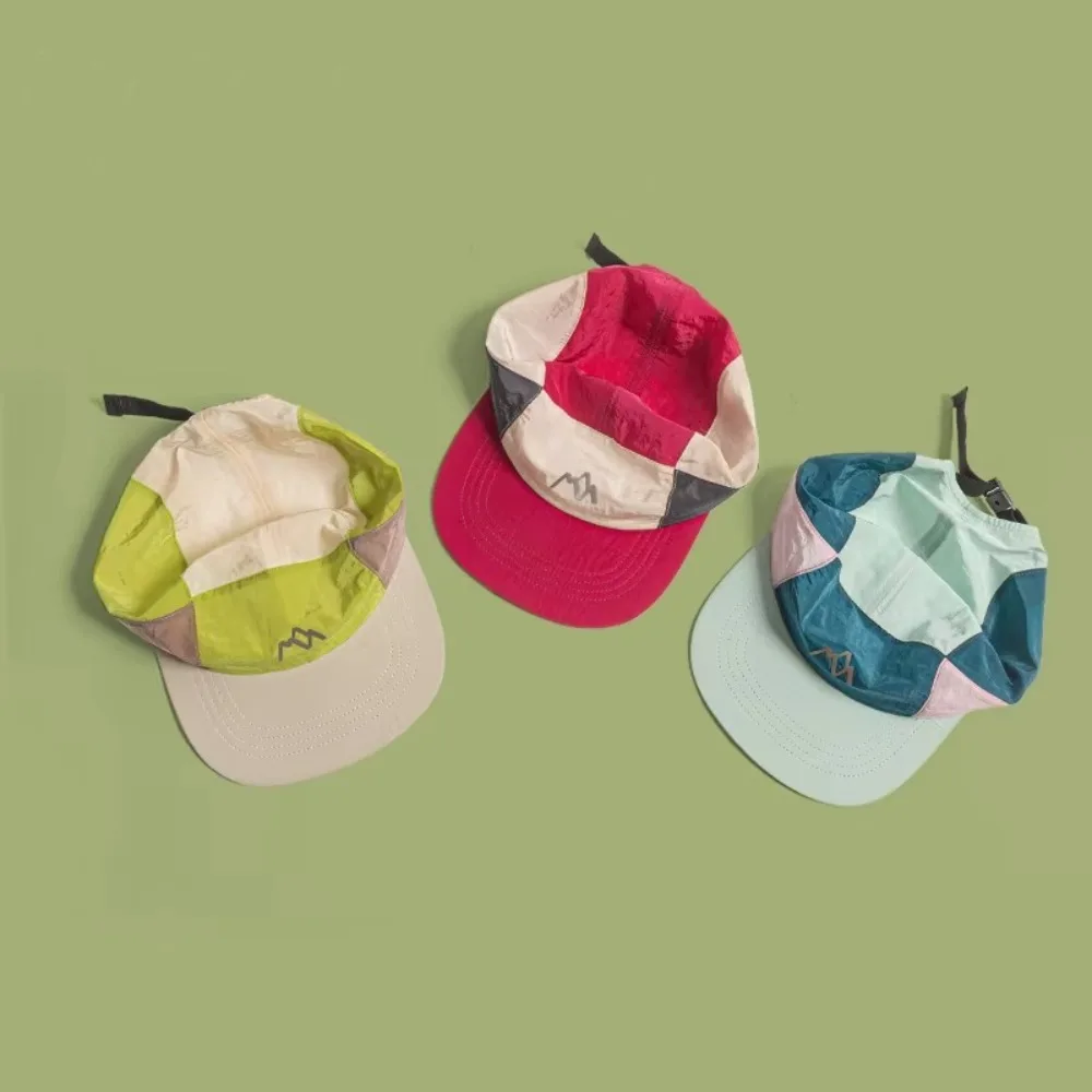 Fashion 5-panel Camping Hats Quick-drying Adjustable Flat Brim Baseball Cap Thin Japanese Style Sunshade Cap Unisex