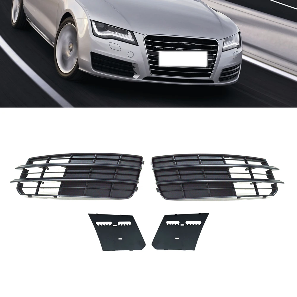 

Car Front Fog Light Grille Cover Trim Left Right Fog Lamp Frame Replacement Racing Grills Bottom Plate For Audi A7 2011-2015