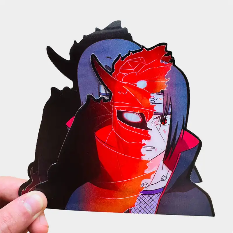 Naruto Anime Itachi Susanoo 3D Motion Stickers  Car Sticker Notebook Waterproof Decal Toy Wall Sticker Decor For Room Kids Toys