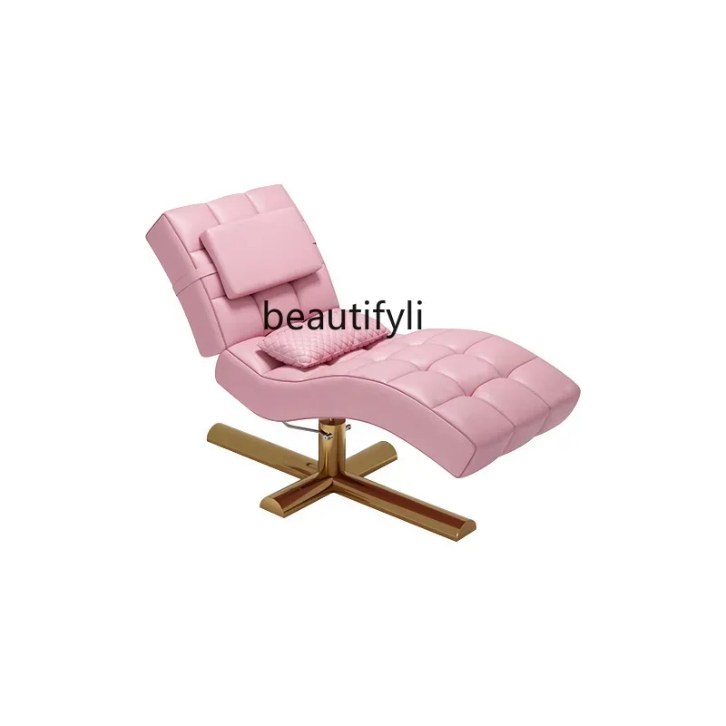 

Beauty bed S-shaped eyelash bed pattern embroidery, face bed height and head adjustable