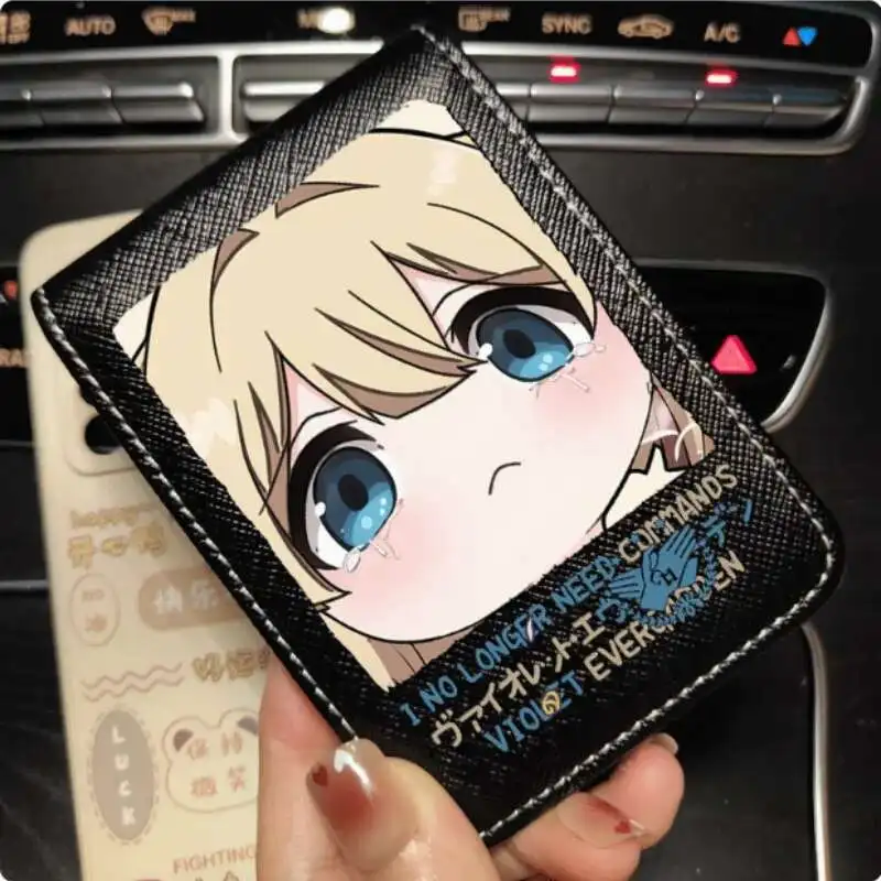 أنيمي البنفسجي Evergarden الأزياء المحفظة بو محفظة بطاقة حامل النقدية حقيبة تأثيري هدية B2137 أنيمي أنيمي