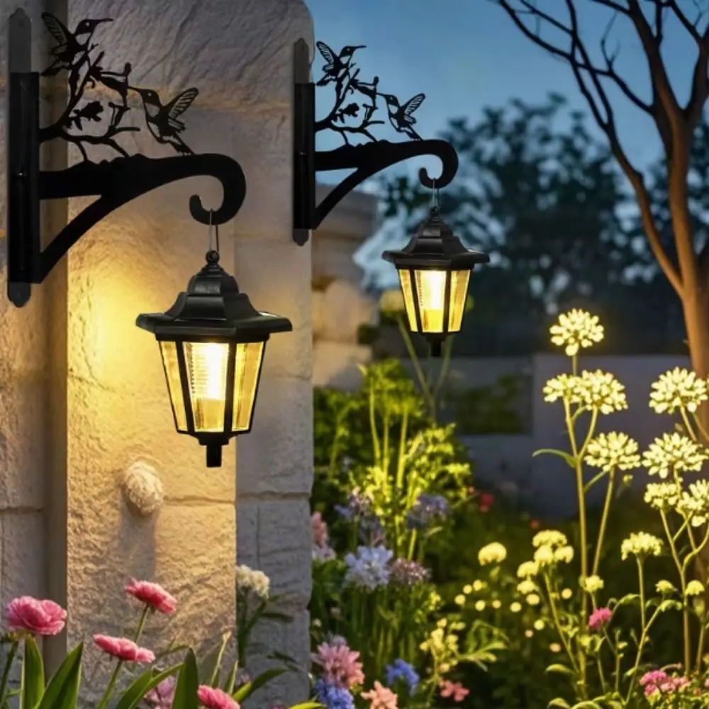 Metal Animal Decor Wall Hooks Wrought Iron Animal Shape Waterproof Solar Plastic Wall Mount Hanging Holder Multifunctional