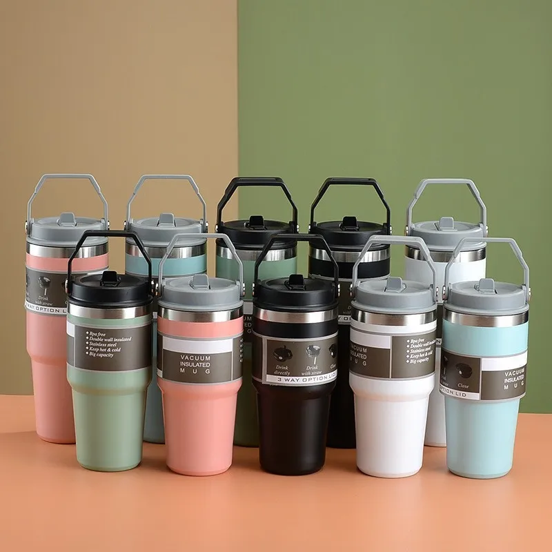 900MLCoffee Cup Thermos Bottle Stainless Steel Double-layer Insulation Cold and Hot Travel Mug Vacuum Flask Car Water Bottle