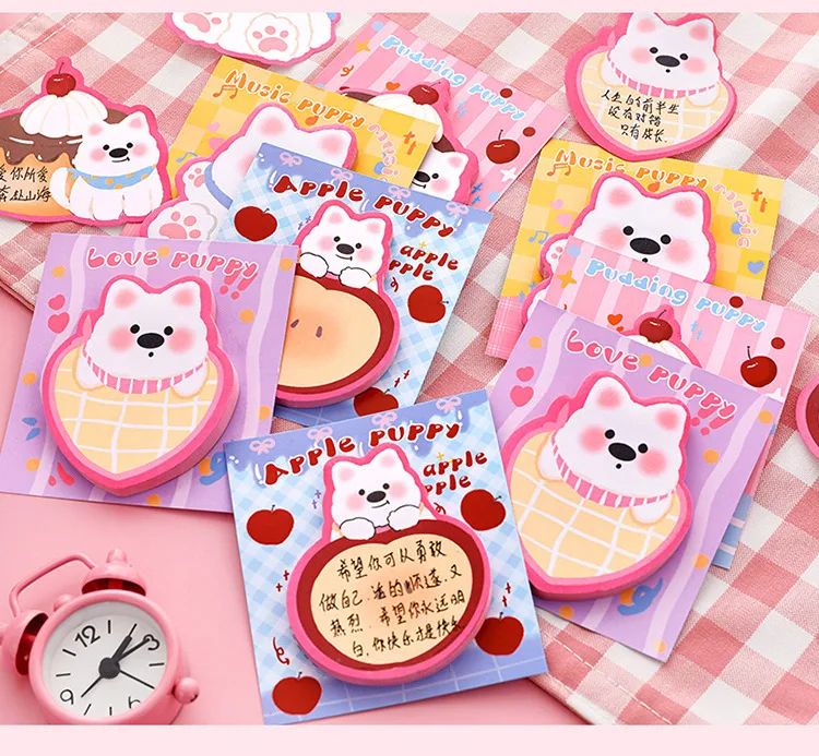 1 قطعة الكرتون ويست هايلاند جحر على شكل ملاحظات لاصقة كوريا Kawaii الكلب المفكرة طالب رسالة مذكرة الوسادة ملاحظة القرطاسية ملصق #2