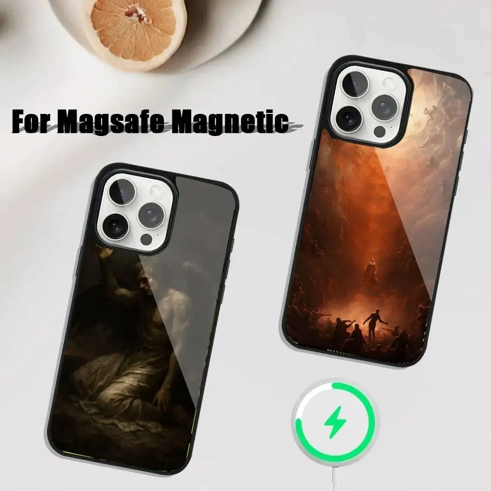 

Fallen Angel Oil Painting Art Niche Phone Case For iPhone 16,15,14,13,12,11,Plus,Pro,Max Mini Magsafe Magnetic Wireless Charging
