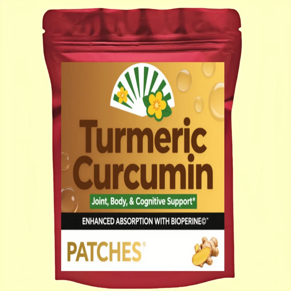 

Turmeric Curcumin Transdermal Patches Joint, Health & Cognitive Support- 30 Patches