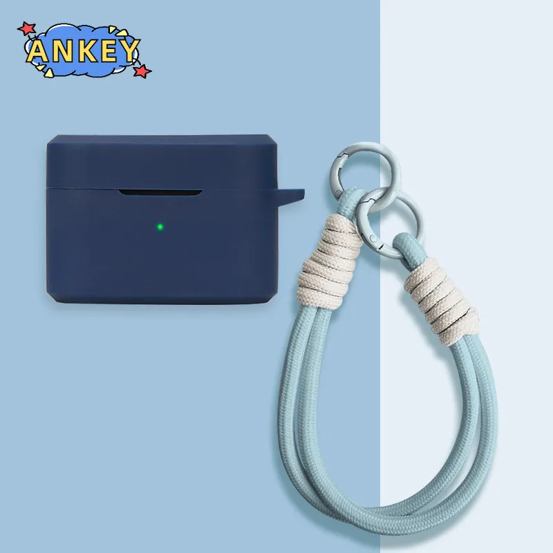 for Anker Soundcore C50i Case Earphones Premium Silicone Cover Shockproof Accessible Charging Port Bring a hanging rope