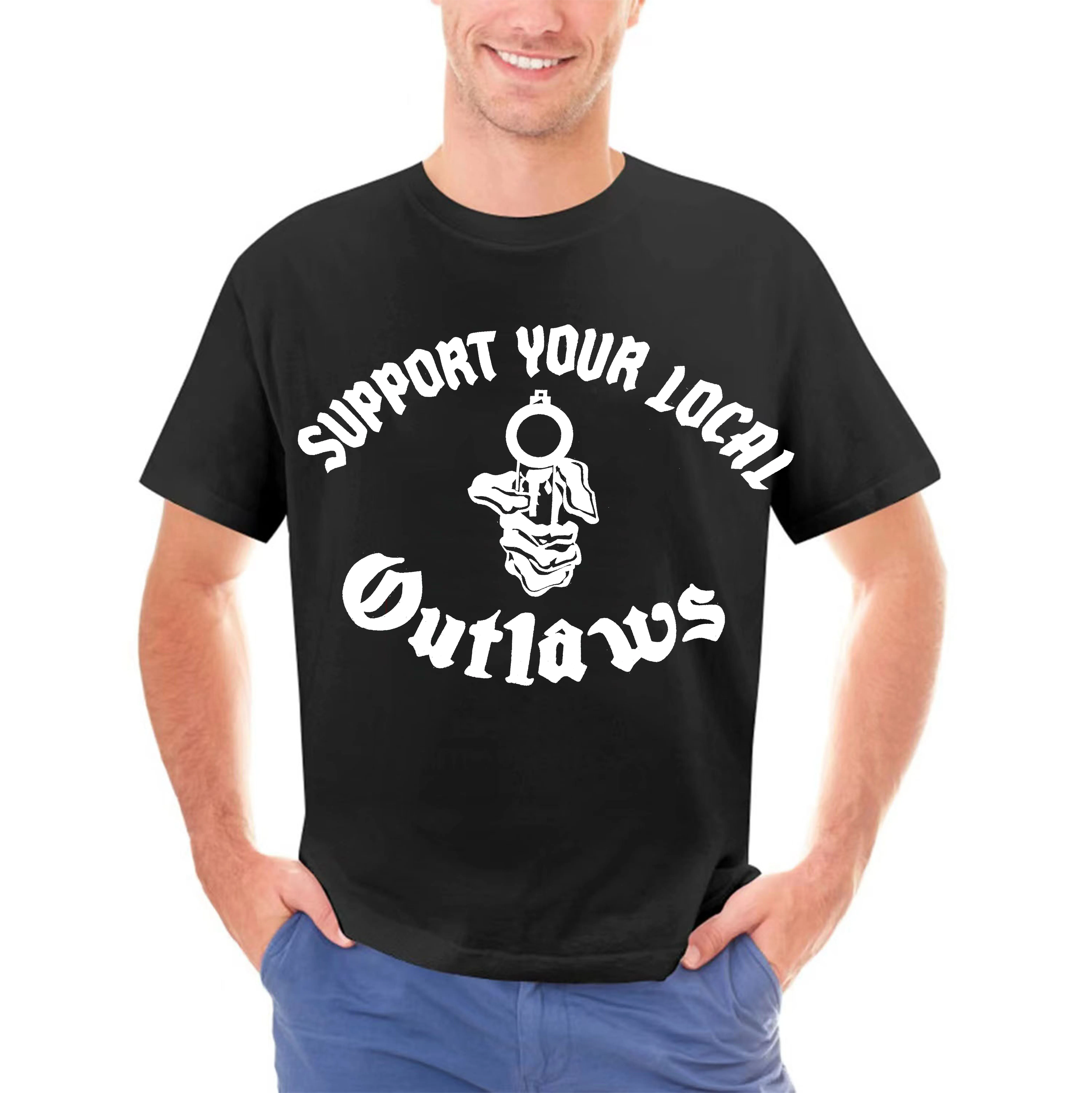 NEW FASHION 2020  OUTLAWS MC SUPPORT  YOUR LOCAL T-SHIRT SIZE S-3XL(2)