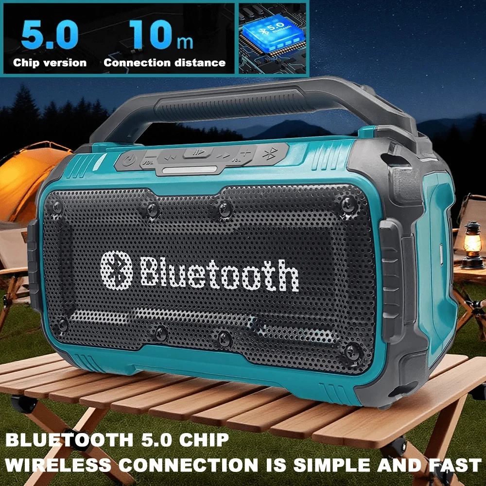 Wireless Bluetooth Speaker Portable USB Outdoor Home Leisure Entertainment Equipment Dual Channel Stereo Subwoofer for makita