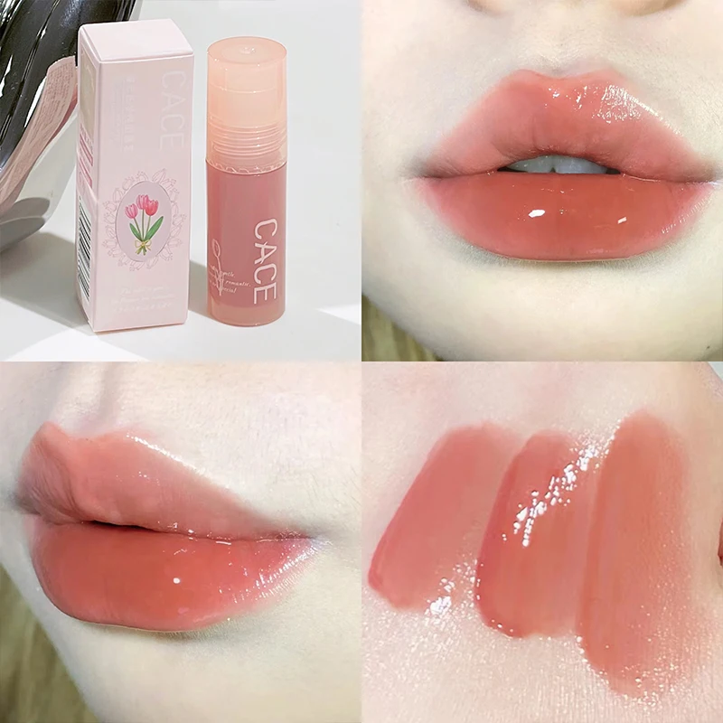 Clear Fruit Juice Lip Gloss Mirror Lip Glaze Moisturizing Makeup Crystal Jelly Liquid Lipstick Lasting Lip Oil Plumper Cosmetics