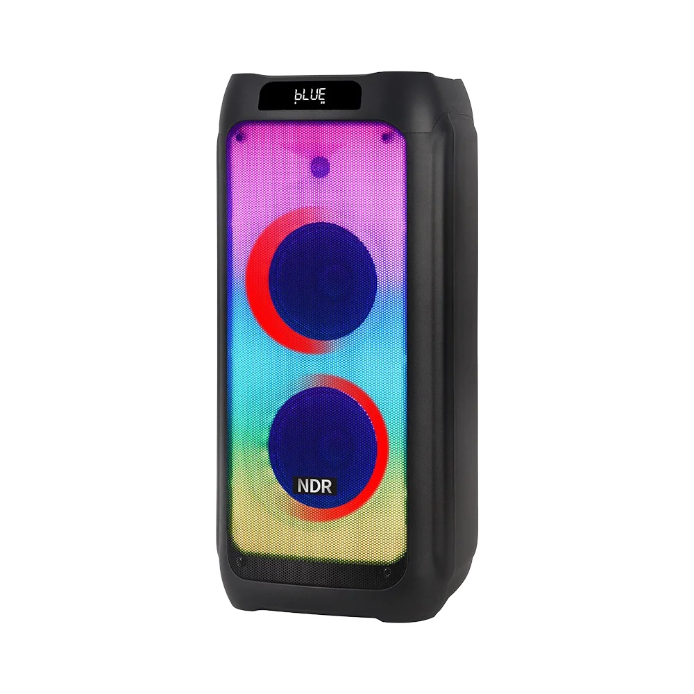 

NDR-810 8\" RGB 40W Portable Wireless Speaker With Microphone Active DC Power Source AUX Communication Powerful Bass Outdoor Use