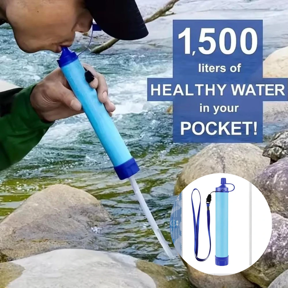 

Открытый кемпинг аварийный очиститель воды соломенный портативный фильтр для выживания прямой питьевой однотрубный походные принадлежности