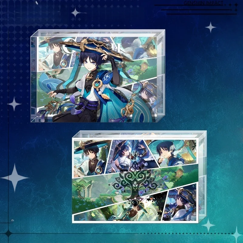 Genshin Impact Card Brick Figurine Skirk Mavuika Citlali Xiao Wanderer Acrylic Stand Model Plate Desk Decor Standing Sign Gift - view 3