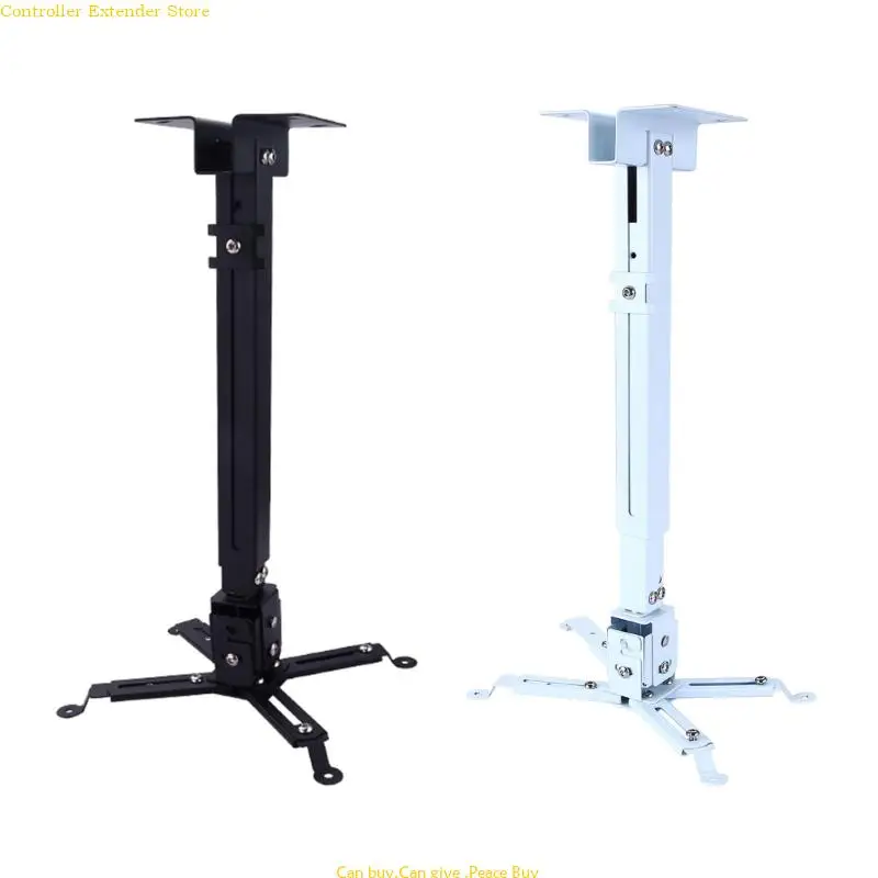 Space Saving Projector Holder, Adjustable 43-65cm, Wall/Ceiling Mount, 15kg Support Extendable Projector Arm Bracket