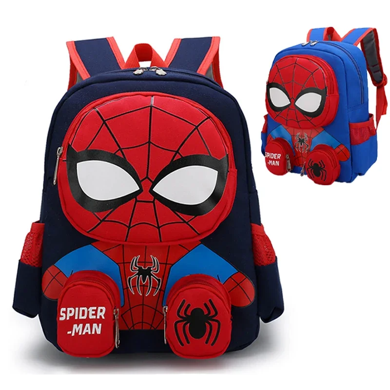 Spiderman Backpacks Super Heroes Student School Bag Cartoon 3d Stereo Kindergarten Backpack Children\'s Travel Bag Gift