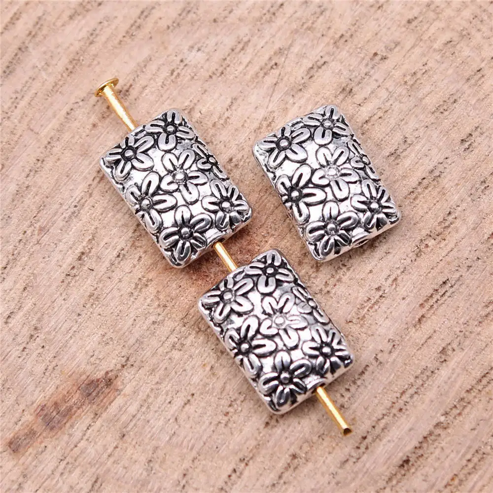 Car Pendant Flower Small Hole Bead Charms Jewelry 12x9mm 20pcs