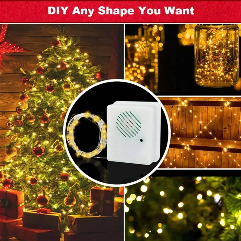 ABUP-2X مستشعر صوت عيد الميلاد DIY مع سلسلة LED أضواء زخرفية لموسيقى عيد الميلاد ملونة #2
