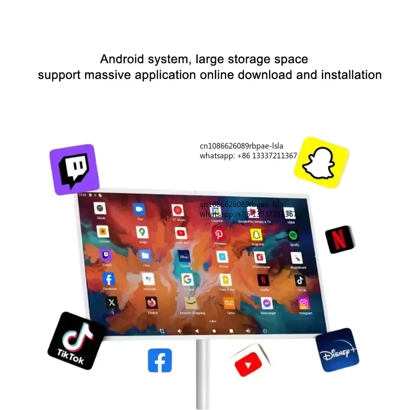 32 Inch Large 4k Capacitive Touch Swivel Screen Floor Stand Android Kiosk Universal Serial Bus