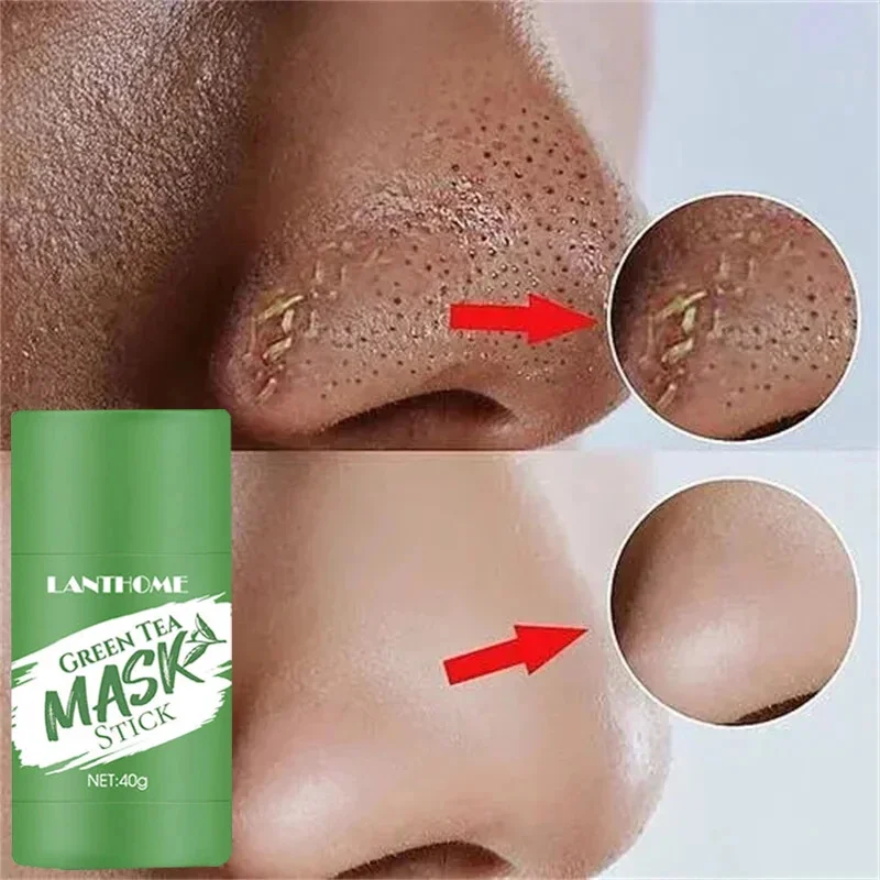 Remove Blackhead Original Green Tea Solid Mask Cleansing Stick Mask Facial Dispel Acne Blemish Shrink Pores Korean Skin Care 40g