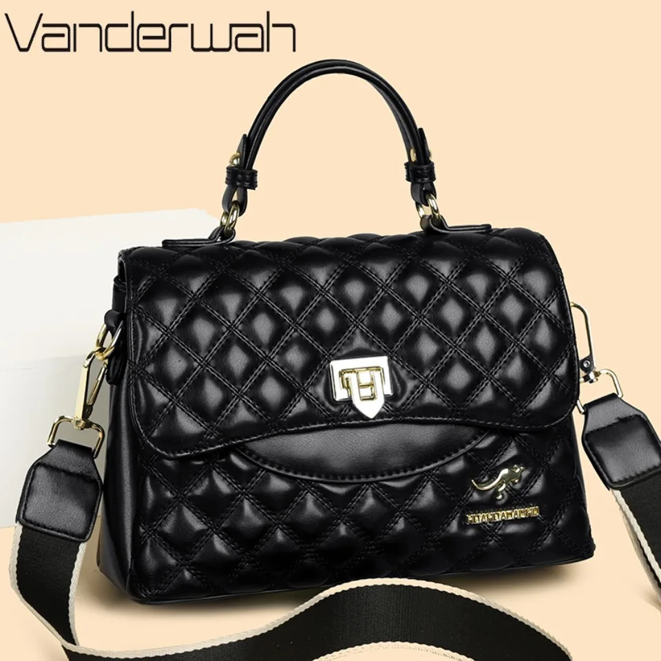Luxury Large Capacity Multilayer Shoulder Messenger Bag High Quality Leather Handbag Women Designer Crossbody Sac Female Tote