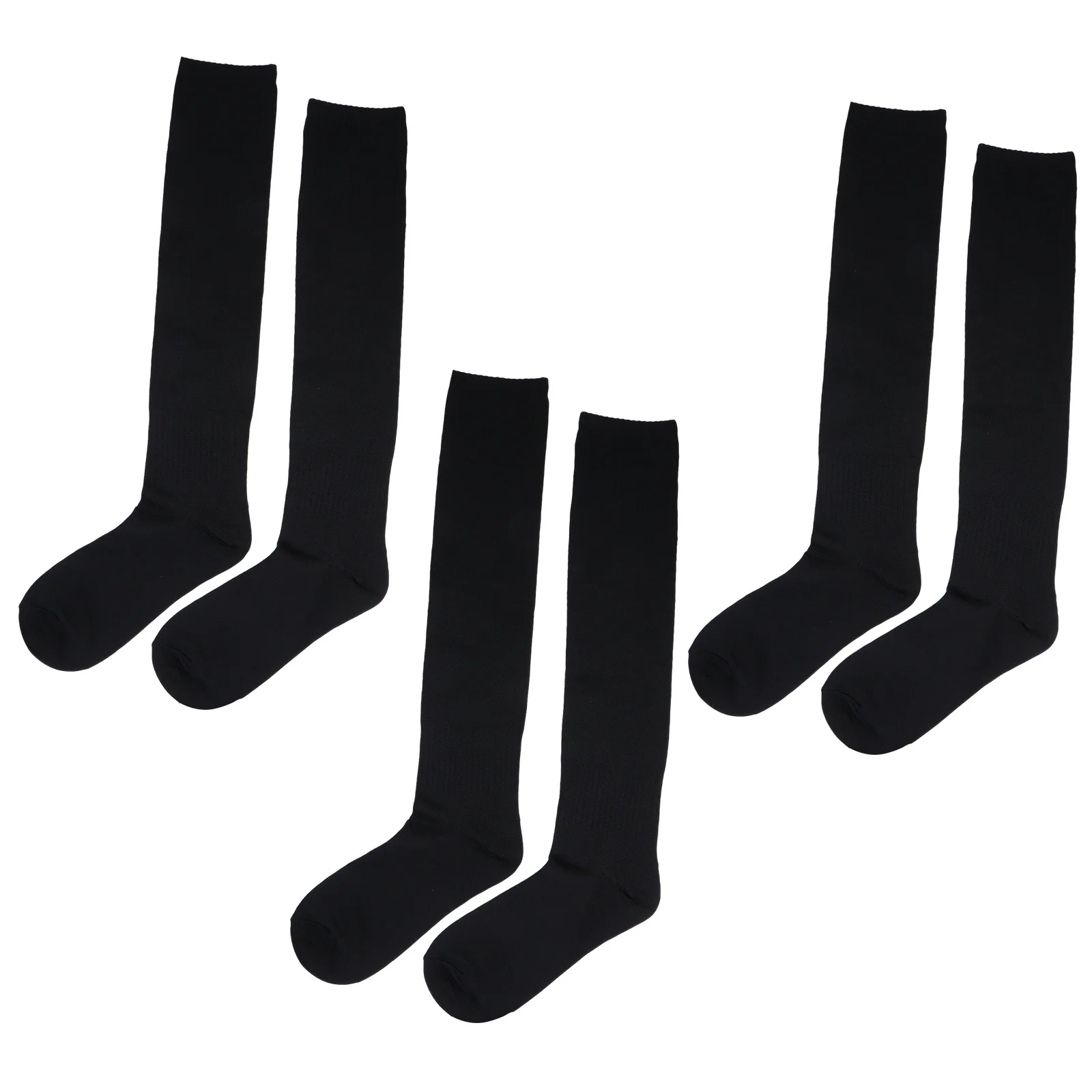 

3Pairs Soccer Socks Long Sports Stockings for Men Elastic Non-Slip Cuff Football Socks Lightweight Comfortable Exercise