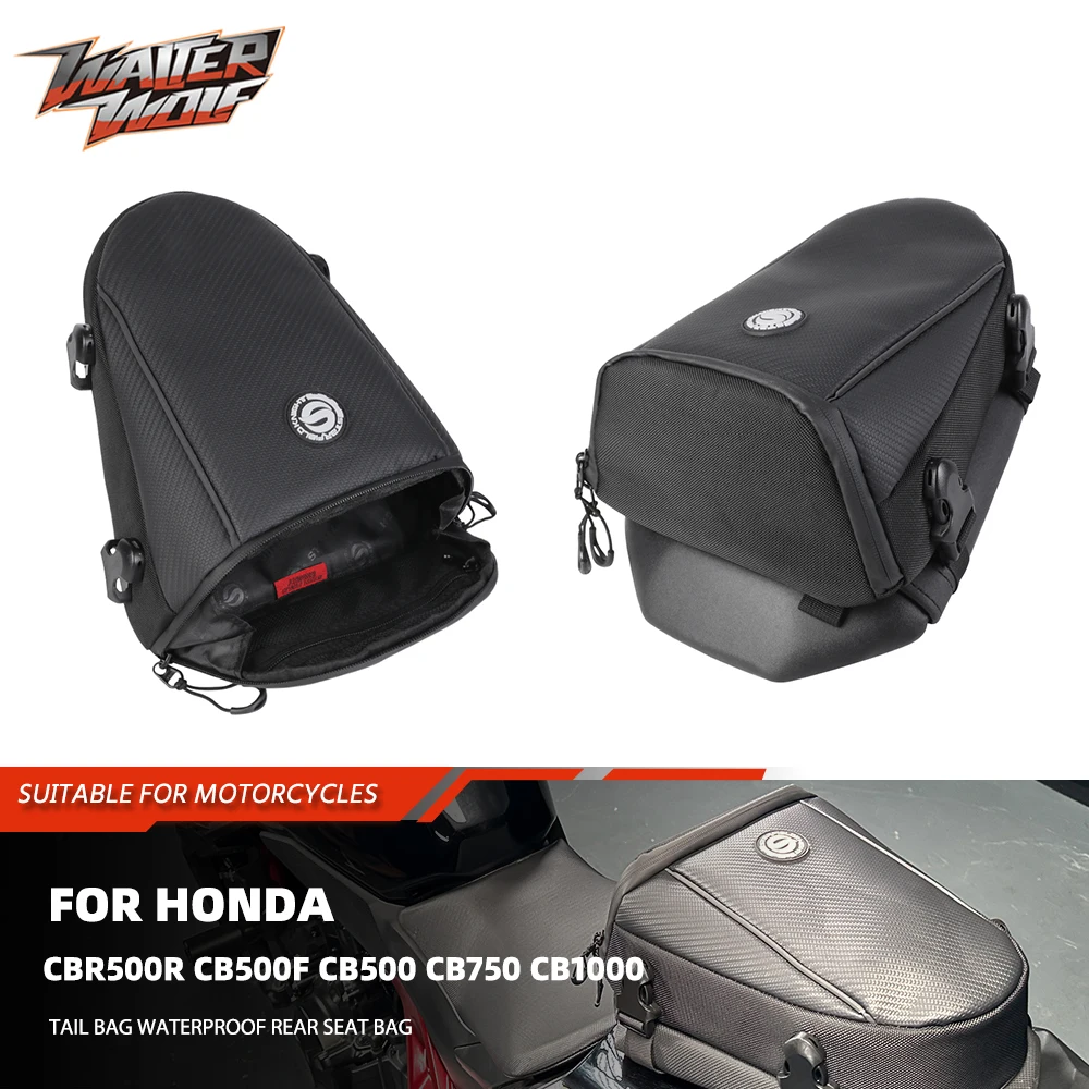

Waterproof Motorcycle Tail Bags Multi-functional Rear Seat Bag 4L Backpack For Honda CBR500R CB500F CB500 CB750 CB1000 Hornet