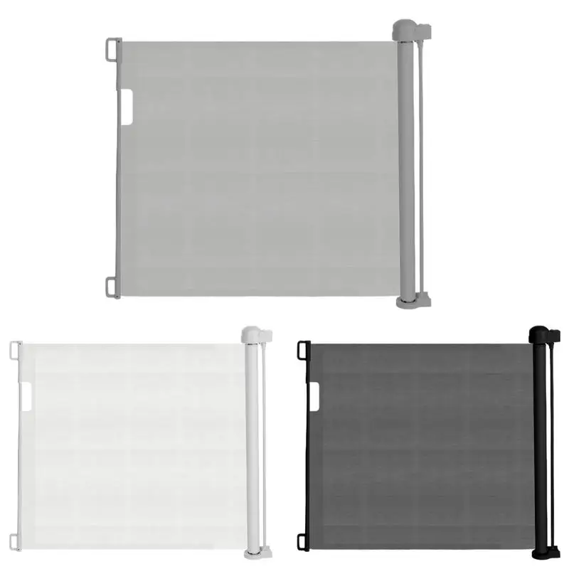 

Dog Gate For Stairs Retractable Dog Mesh Gate Indoor Extra-Wide No-Drill Heavy-Duty Pet Supplies For Indoor Outdoor Porch Deck