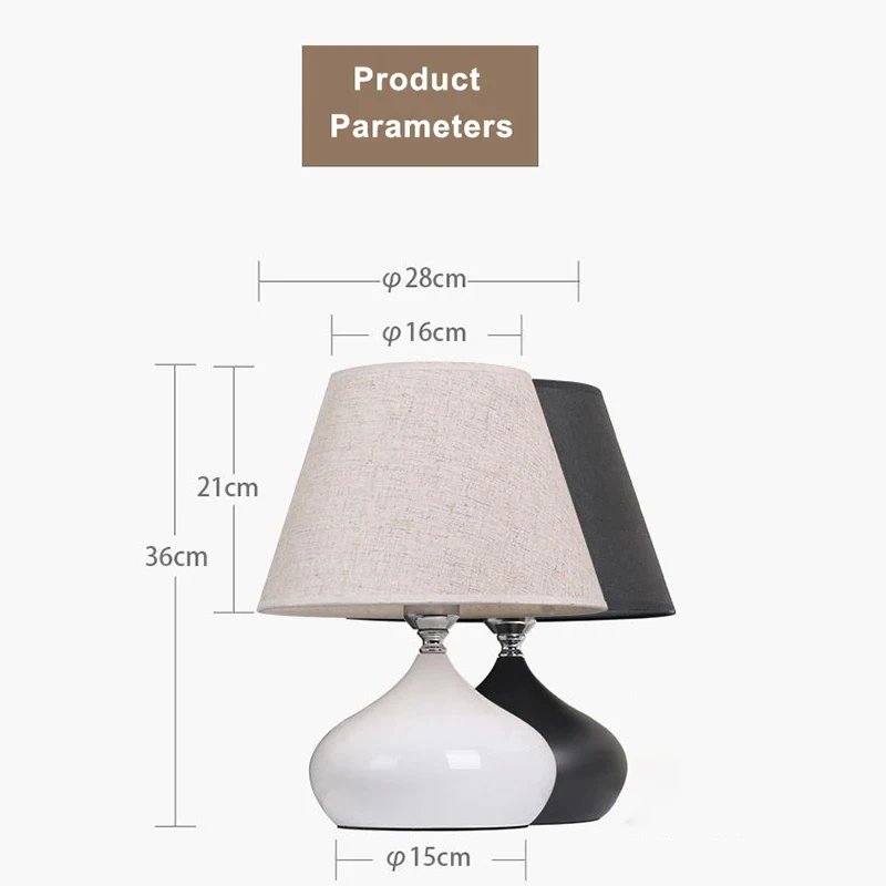 Modern Minimalist Table Light Living Room Study Desk Lamp LED Warm Creative Bedside Lighting Decorate Lamp Touch Switch Control