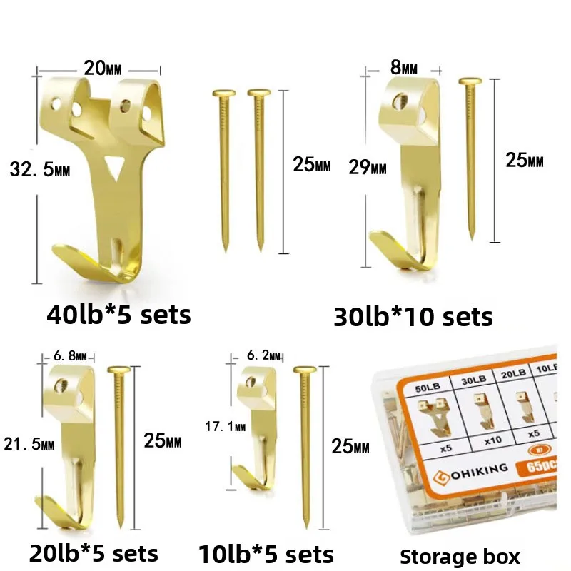 55 قطعة إطار صور مقوى معدني هوك مجموعة مجموعة صور معلقة أجزاء إطار الصورة الملحقات