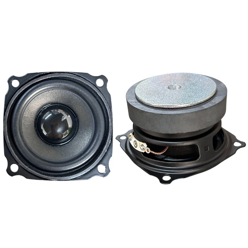 SOTAMIA 2PCS 2.5 Inch Square Waterproof Full Screen Speaker 4 Ohm 20W High Power Sound Blaster Bluetooth Speaker 57MM