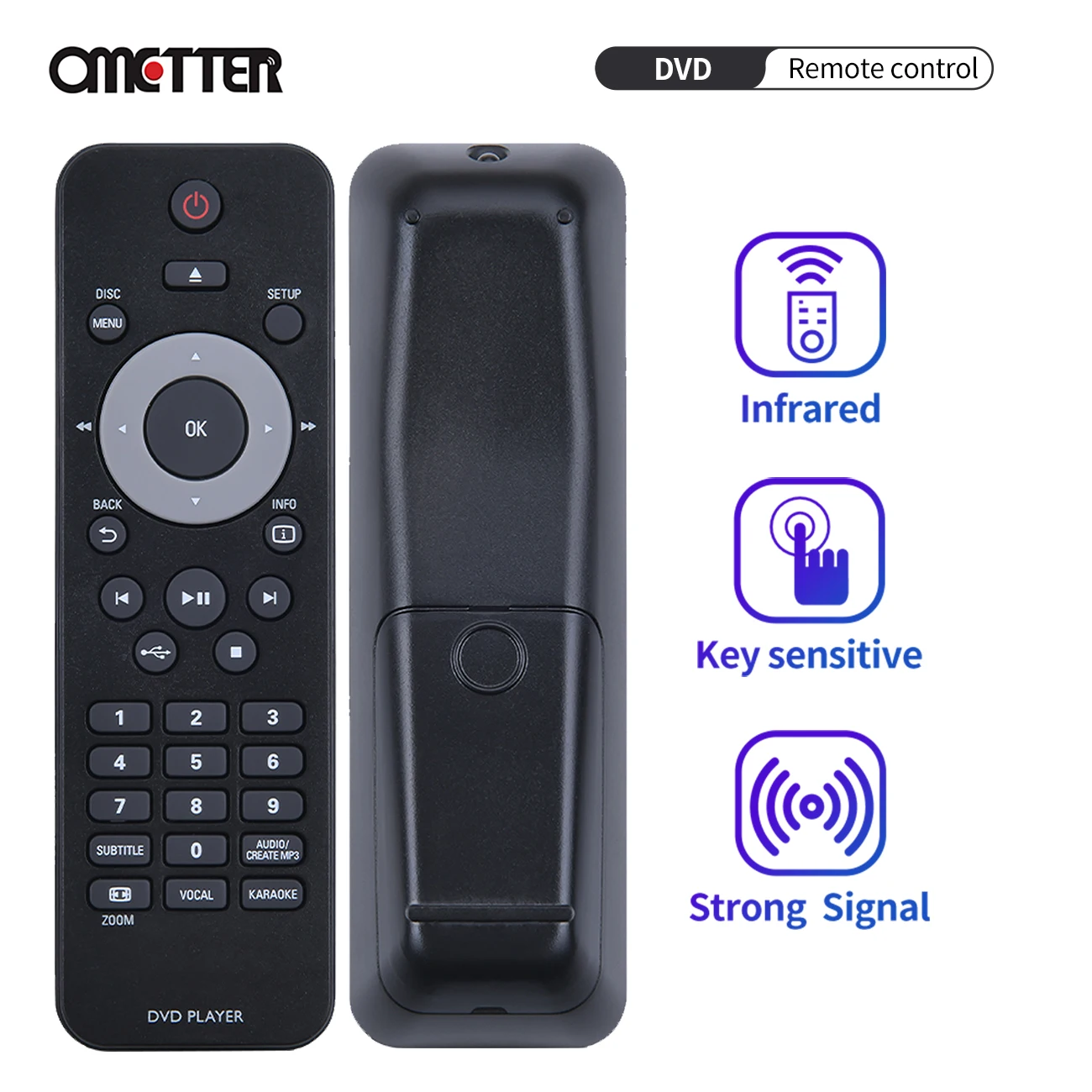 

For Philips RC2020 RC2012 RC2010 DVP3040 DVP3120/55 RC2010 DVP3120/55 DVD Player Remote Control