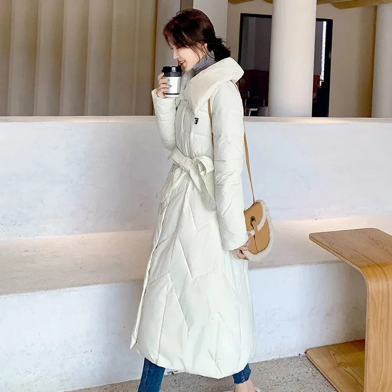 2023 nuova moda inverno giacche da donna cappotto lungo allentato Parka caldo Casual femminile piumino di cotone Parka abbigliamento da neve