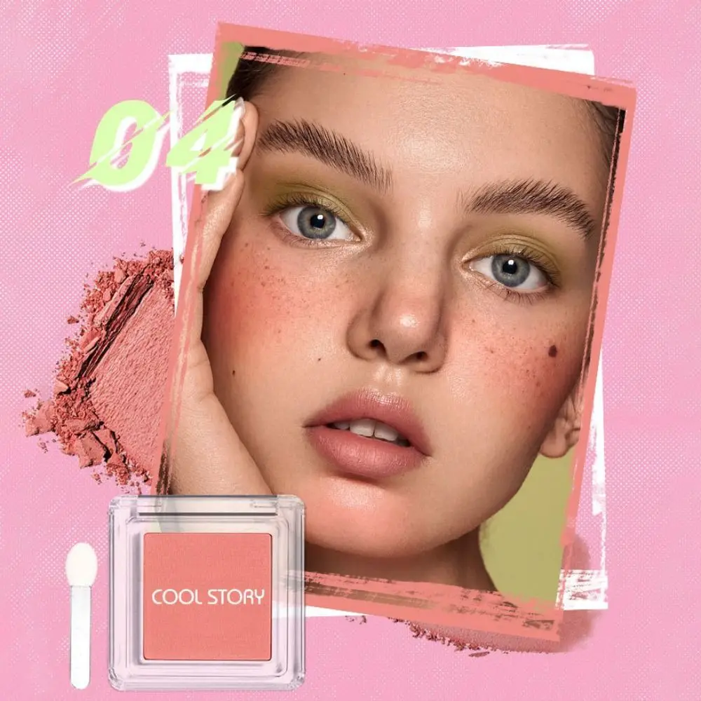 Nuovo fard per il viso in 4 colori Tavolozza per fard naturale a lunga durata Tavolozza per trucco opaco impermeabile da donna