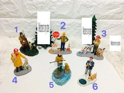resin figure mental psychological sand table game box court therapy set Barricades hunting  feeding spotted dog