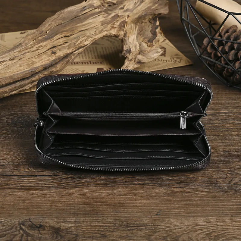 MOTAORA レディース ヴィンテージ レザー 長財布 ジッパー付き、花柄クラッチ財布、レディース用、RFIDカードホルダー レトロ リストレット ハンドバッグ