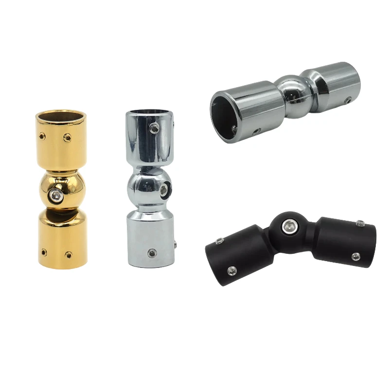 

Kensharp 2 Pieces Both Ends Pipe Connectors Zinc Alloy Bathroom Pipe Accessory Glass Pipe Corner Connector