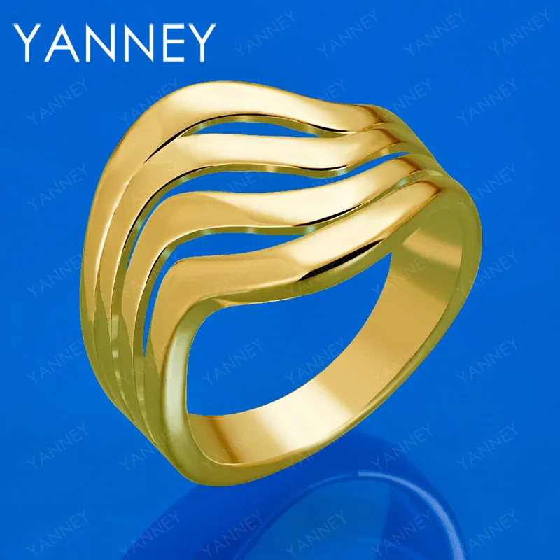 18K Gold Plated Exquisite Multi-Layer Wave Ring for Women - Fashionable Gift, Wedding Party Accessories