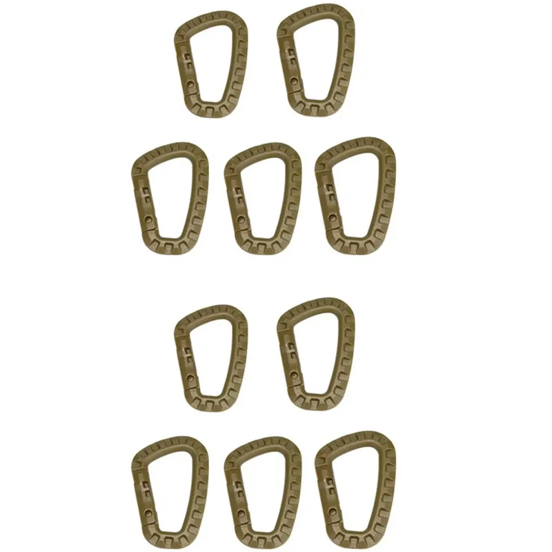 NONE 1-10Pcs Militärische taktische karabiner Clips Zubehör D-Ring Schnalle Bergsteigen Karabiner Rucksack Hängen Schlüssel Outdoor Gadget 5