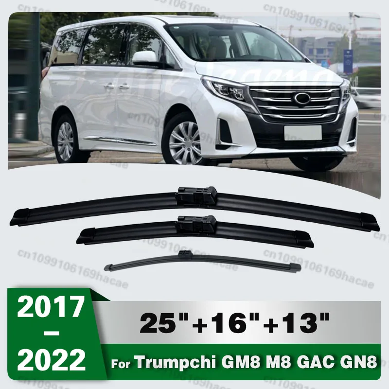 

Car Front Rear Wiper Blades For Trumpchi GM8 M8 GAC GN8 2017 2018 2019 2020 2021 2022 Windshield Windscreen Rain Brush 25"16"13"