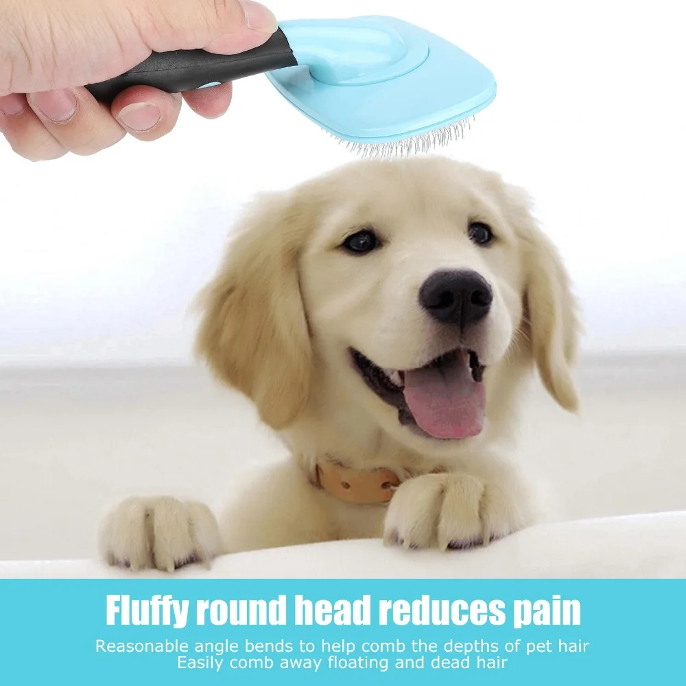360 Degree Rotation Dog & Cat Hair Comb Gentle Skin Massage Efficient Tangles Removal Pet Grooming Comb Pet Deshedding Brush