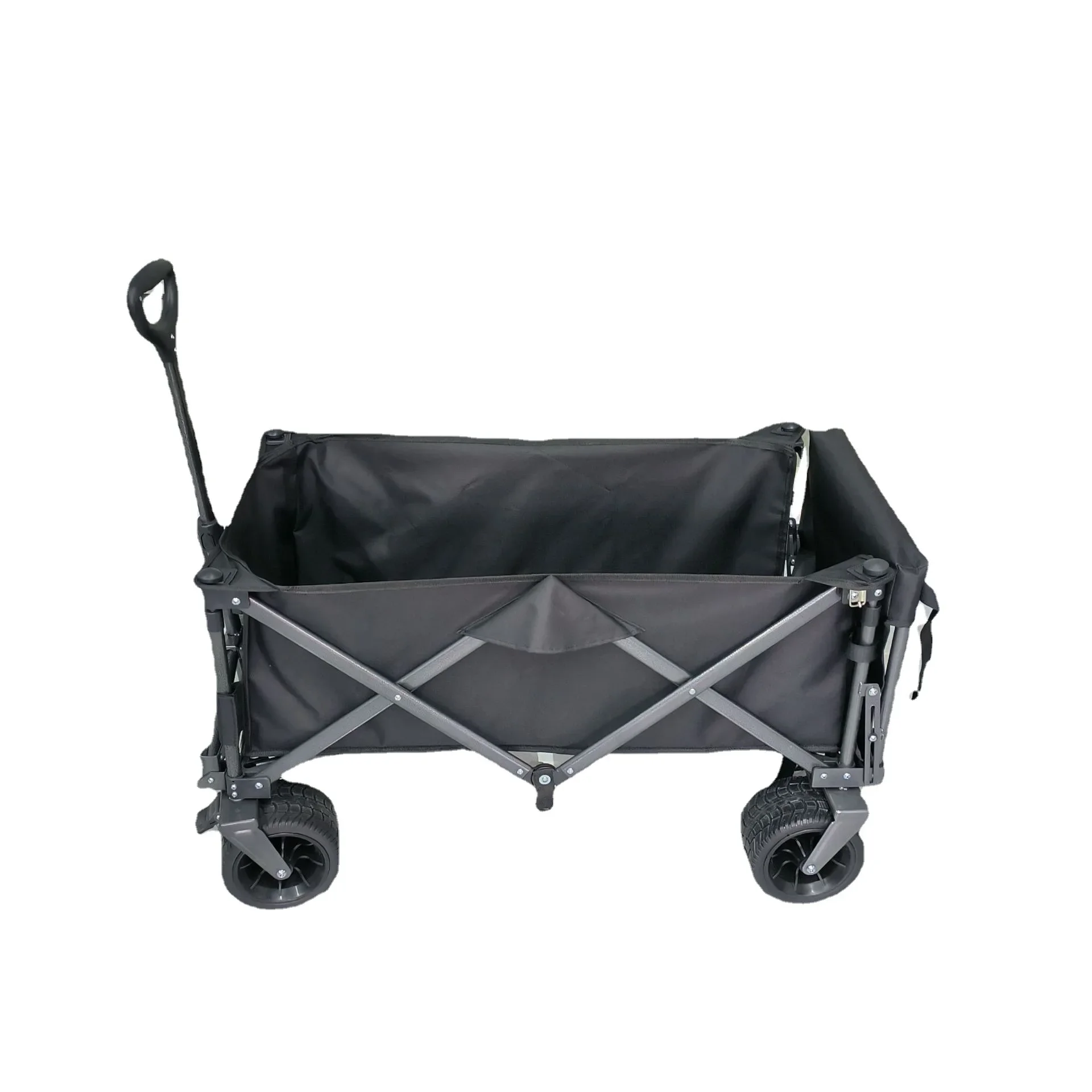 Best Utility Outdoor Portable Four-Wheel Camping Electric Trolley Beach Big Wheels Collapsible Cart Folding Wagon