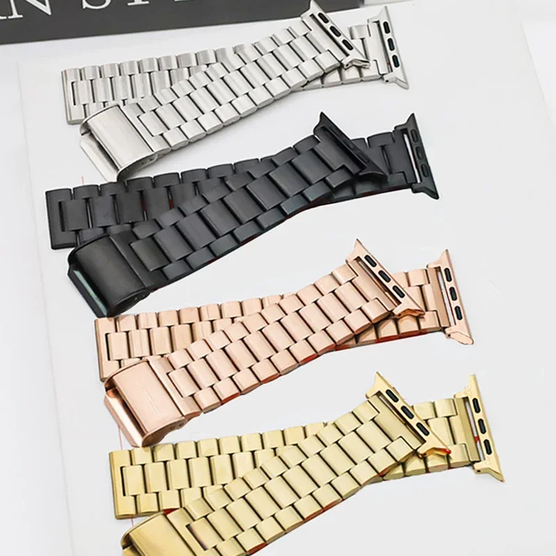Correa de Metal para reloj Apple Ultra/2 49mm 9 8 7 45mm 41mm pulsera de acero inoxidable para iWatch 6 5 4 SE 44mm 42mm 40mm