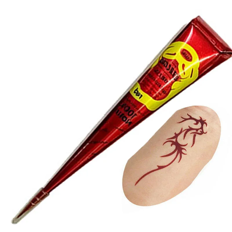 3 Colors Natural Herbal Henna Cones Temporary Tattoo Body Art Paint Mehandi Ink