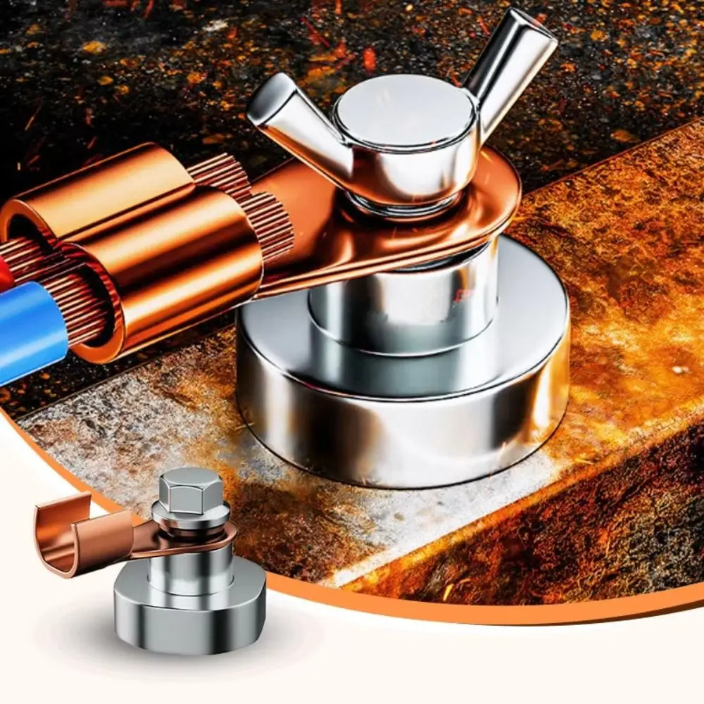 Strong Magnetic Welding Grounding Clamp Single Head Powerful Magnet Welded Grounding Device Safety Copper Electrode